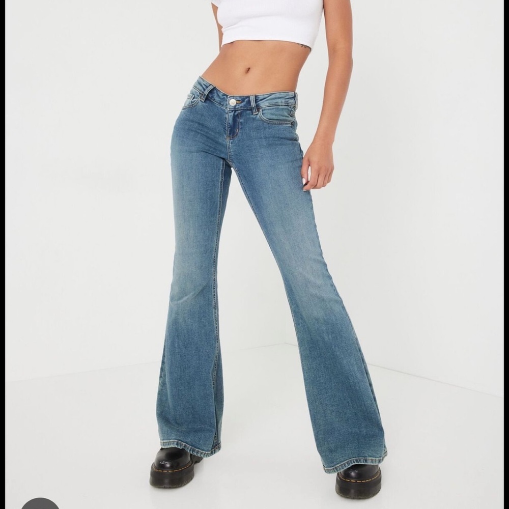Extreme Low Rise Flare Jeans